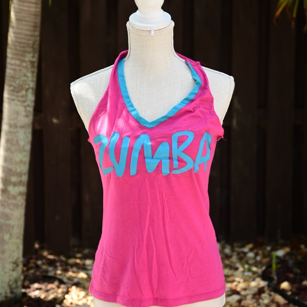 Customized join the party Zumba halter top pink